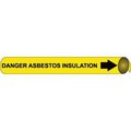 Nmc Pipemarker Precoiled, Danger Asbestos, F, C4033 C4033
